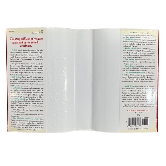 Scruples Two Hardcover Book By Judith Krantz - Picture 3 of 3
